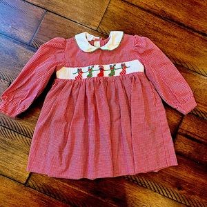 Vive La Fete smocked Christmas dress